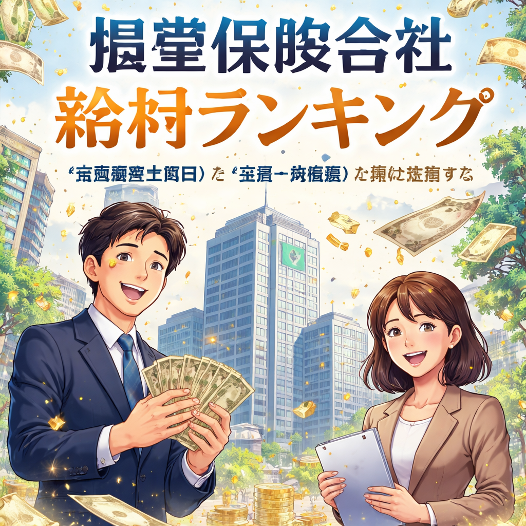 損害保険会社の給料ランキングは「東京海上日動」と「外資・再保険」が強い傾向です