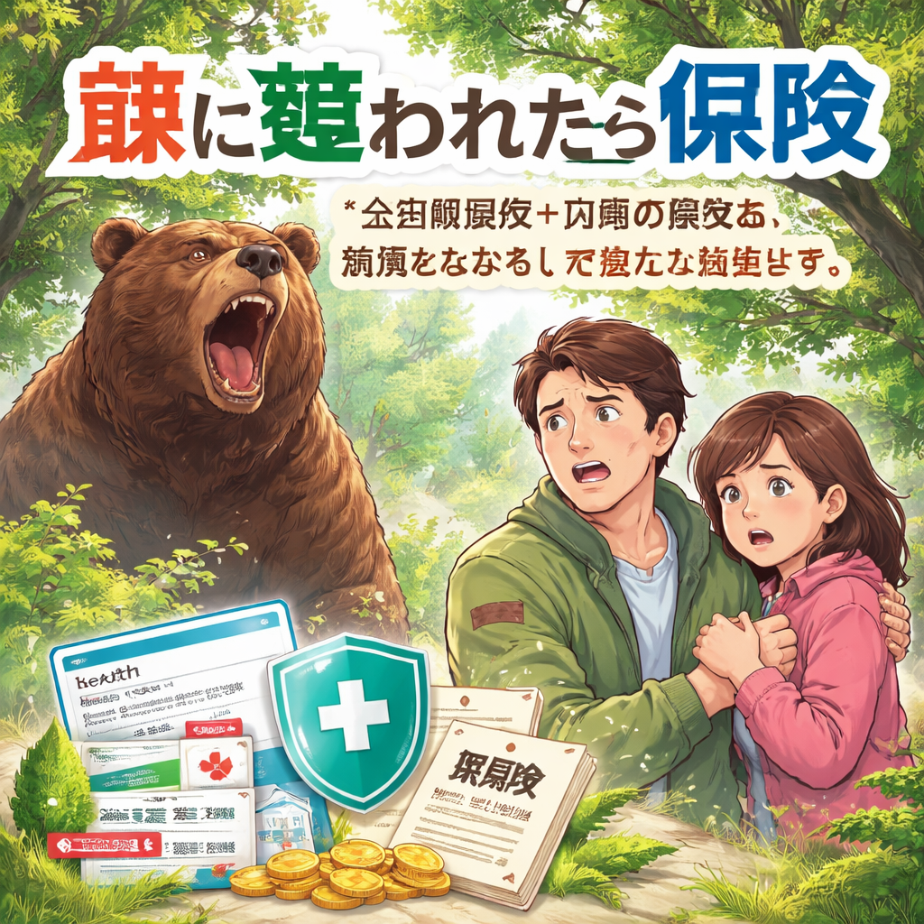 熊に襲われたら保険は「公的医療＋民間保険の組み合わせ」で考えるのが基本です